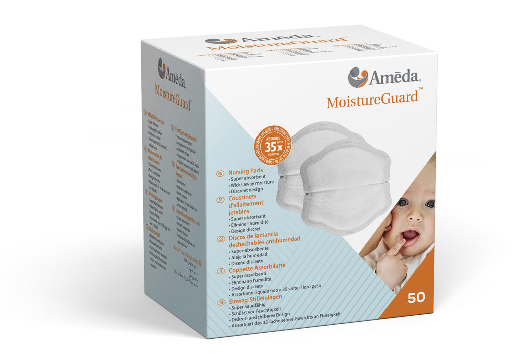 box of Ameda nursing pads
